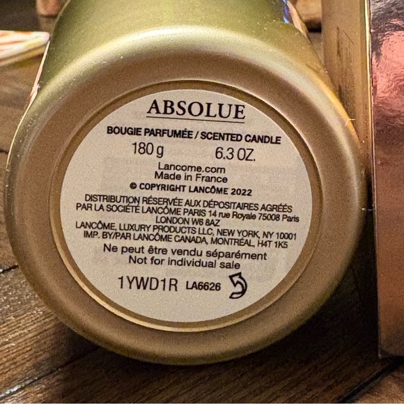 Lancôme Absolue Rose Scented Candle 180g Limited Edition Luxury Gift - Picture 2 of 5